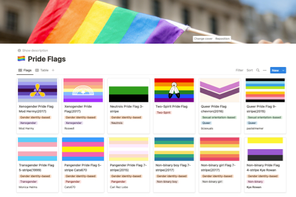 Dataset- Pride flags 2023 dongou.tech