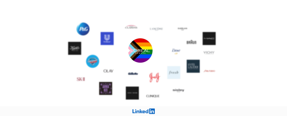 Personal care brandschanged logos to support Pride Month on LinkedIn, dongou.tech